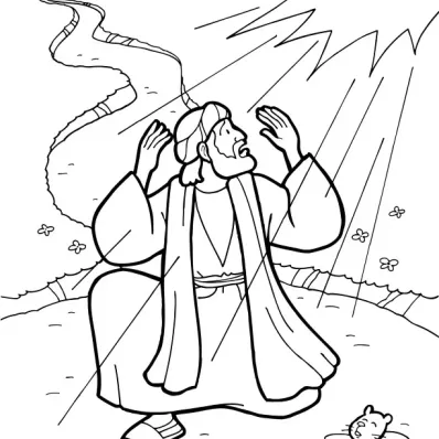Elijah goes to heaven image
